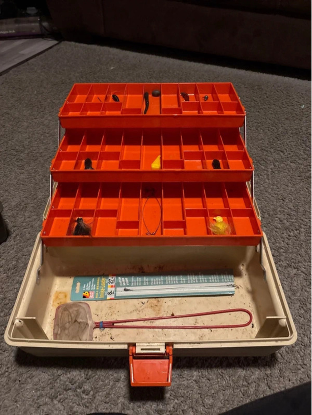 1977 flambeau adventurer ultra lite 1423 vintage tackle box